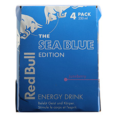 RED BULL Sea Blue Edition, 4er-Pack