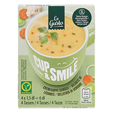 LE GUSTO Soupes instantanées, pack de 4, soupe aux légumes