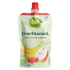 BIO NATURA Snack aux fruits, pomme-banane-framboise
