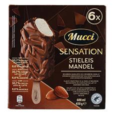 MUCCI Bâtonnet glacé premium à l'amande