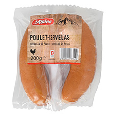 ALPINA Cervelas de volaille, pack de 2