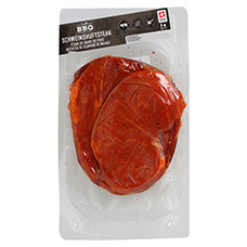 BBQ Schweinshuftsteak gewürzt