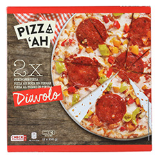 PIZZ'AH Steinofen-Pizza, Diavolo