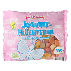 SWEETLAND Vegetarischer Fruchtgummi Joghurt Früchtchen
