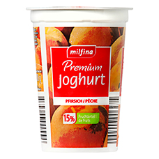 MILFINA Premium Fruchtjoghurt, Pfirsich