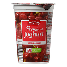 MILFINA Premium Fruchtjoghurt, Kirsche