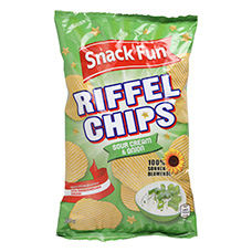 SNACK FUN Riffel Chips, Sour Cream