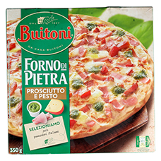 BUITONI Pizza Forno di Pietra, Prosciutto e Pesto