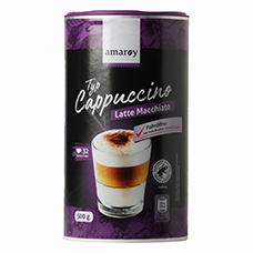 AMAROY Löslicher Kaffee Cappuccino, Latte Macchiato
