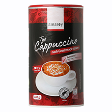 AMAROY Löslicher Kaffee Cappuccino, Instant Pulver nach Geschmack süssen