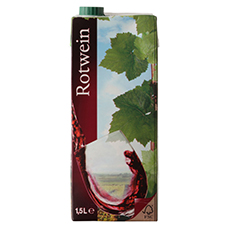 Rotwein im Tetra Pack, 12 % Vol.