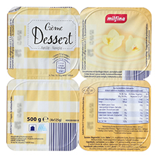 MILFINA Dessert-Creme, Vanille 4er-Pack