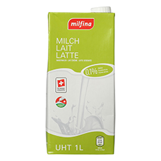 MILFINA Magermilch UHT 0.1 %, 1 L