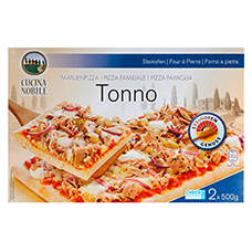 CUCINA NOBILE Steinofen Familienpizza Thunfisch, 2er-Pack