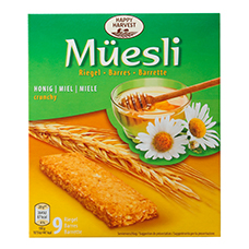 HAPPY HARVEST Müesliriegel, Honig