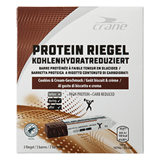 CRANE Protein Riegel kohlenhydratreduziert, Cookies & Cream