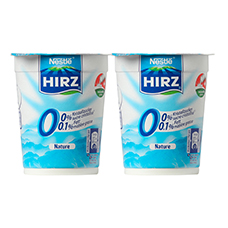 HIRZ Magerjoghurt 0 % Nature, 2er-Pack