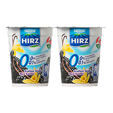 HIRZ Magerjoghurt 0 % Brombeer-Vanille, 2er-Pack