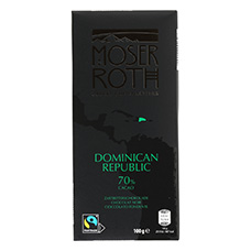 MOSER ROTH Fairtrade-Schokolade, Dominikanische Republik 70%