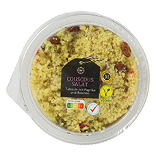 WONNEMEYER Couscous Salat, Paprika und Rosinen
