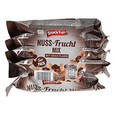 SNACK FUN Nuss-Frucht-Mix, Choco-Flakes 5er-Pack
