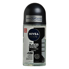 NIVEA Deo Roll-on 50ml, Invisible Black & White Men