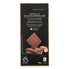 GOURMET Fairtrade-Schweizer Schokolade gefüllt, Mandel