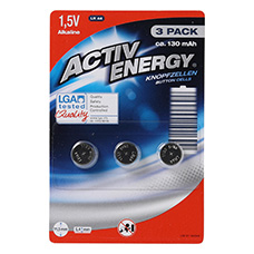 ACTIV ENERGY Knopfzellenbatterien, LR44
