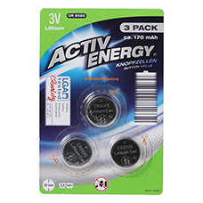 ACTIV ENERGY Knopfzellenbatterien, CR2025