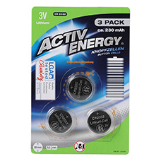 ACTIV ENERGY Knopfzellenbatterien, CR2032