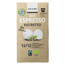 AMAROY BIO Kaffeekapseln Espresso, Ristretto
