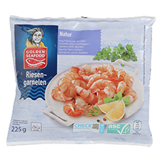 GOLDEN SEAFOOD Riesencrevetten White Tiger, Natur