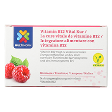 MULTINORM Vitamin B12 Ampullen, Himbeere