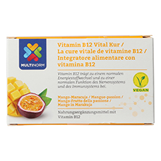 MULTINORM Vitamin B12 Ampullen, Mango-Maracuja