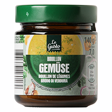 LE GUSTO Klare Brühe, Bouillon im Glas, Gemüse