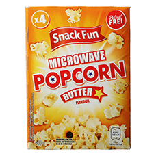 SNACK FUN Mikrowellen Popcorn, Butter