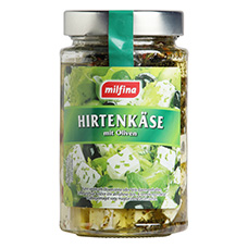 MILFINA Hirtenkäse in Öl, Oliven