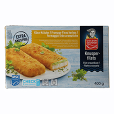 GOLDEN SEAFOOD MSC Knusperfilets, Käse-Kräuter