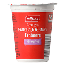 MILFINA Fruchtjoghurt laktosefrei, Erdbeere