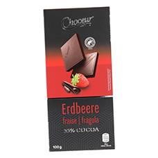 CHOCEUR Schokolade Noir, Erdbeere