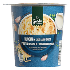 LE GUSTO Instant Bechergericht, Nudeln in Käse-Sahne