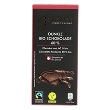 GOURMET Fairtrade-BIO Schweizer Schokoladentafel, Noir 60%