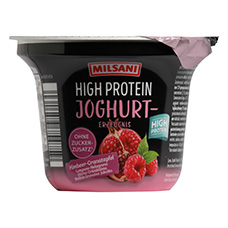 MILSANI Yogurt proteico, lampone e melograno