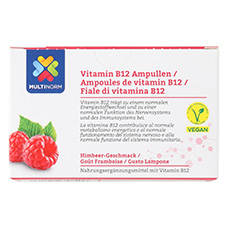 MULTINORM Ampoules de vitamine B12, framboise