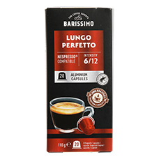 BARISSIMO Capsules de café en alu Lungo Perfetto