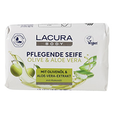 LACURA Seife Stück Olivenöl & Aloe