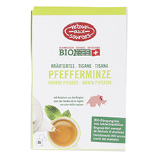 RETOUR AUX SOURCES BIO Tee, Pfefferminze