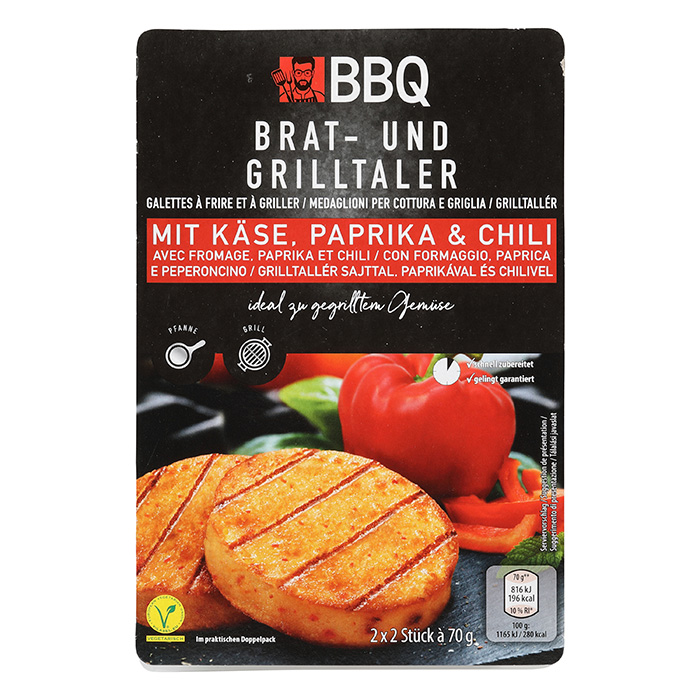 BBQ Brat- und Grillkäsetaler, Paprika-Chili