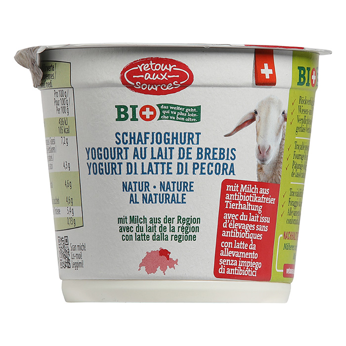 RETOUR AUX SOURCES BIO Schafjoghurt Natur 7.2 % Fett
