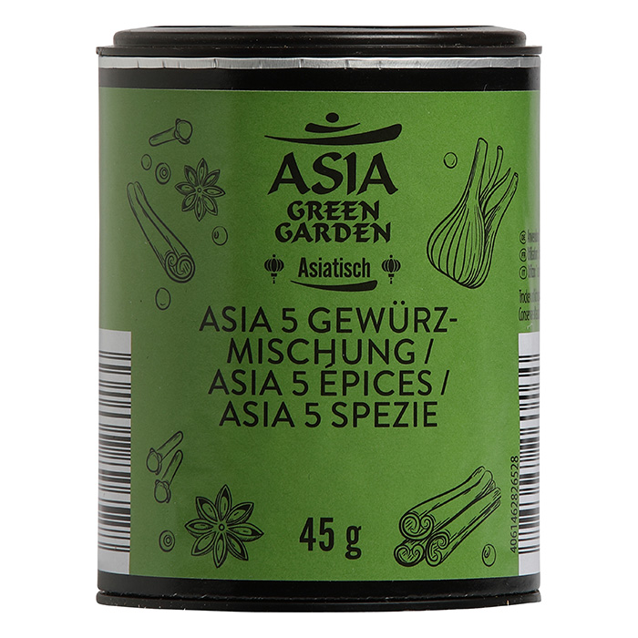 ASIA GREEN GARDEN Mix di spezie asiatiche, 5 spezie